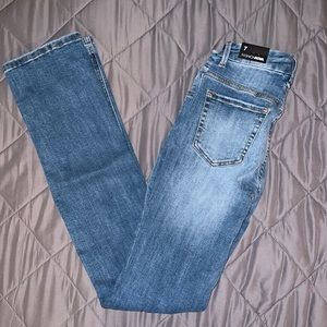 FashionNova bootleg denim jeans